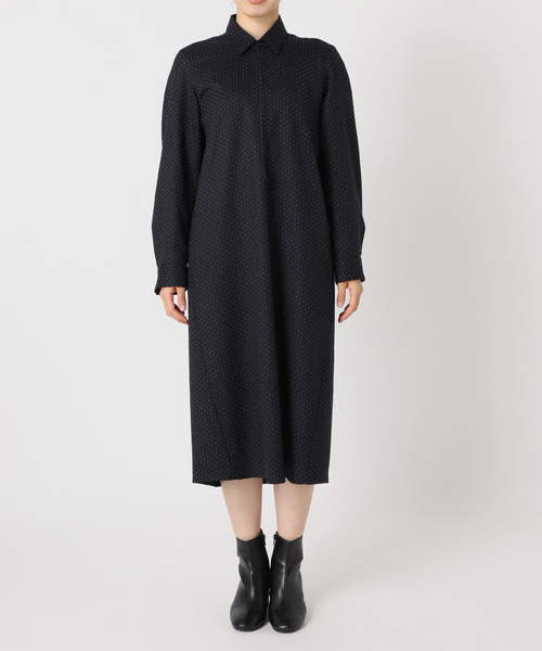 CITYSHOP(シティーショップ)の「WOOL DOT SKIPPER DRESS:ワンピース(ワンピース・レディース・ライトグレー/ネイビー・38/36)」の18枚目の写真