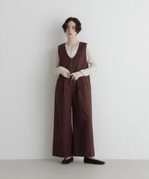 コットンタックジップオールインワン