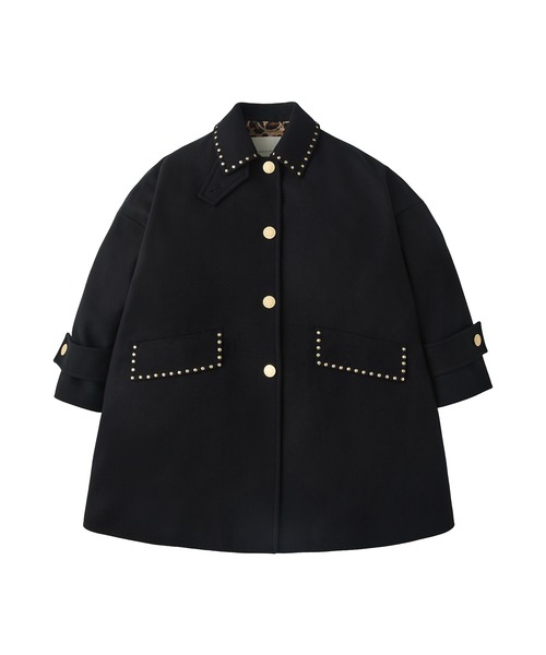 Mackintosh(マッキントッシュ)の「NEW HUMBIE STUDS LEO(ステンカラーコート・レディース・ブラック×ゴールド・4/6/8)」の1枚目の写真