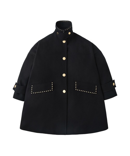 Mackintosh(マッキントッシュ)の「NEW HUMBIE STUDS LEO(ステンカラーコート・レディース・ブラック×ゴールド・4/6/8)」の4枚目の写真