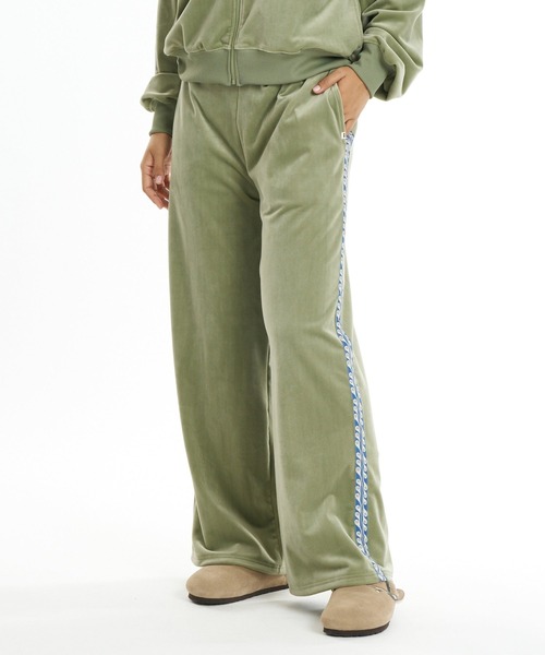 BILLABONG(ビラボン)の「BILLABONG ウィメンズ SURF CAMP PALM 73 LONG PANTS ロングパンツ 【2026年秋冬モデル】/ビラボンベロアワイドパンツ(セットアップ対応可)(その他パンツ・レディース・エメラルド/ブルー系その他/アイボリー・LARGE/MEDIUM)」の16枚目の写真