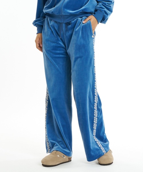 BILLABONG(ビラボン)の「BILLABONG ウィメンズ SURF CAMP PALM 73 LONG PANTS ロングパンツ 【2026年秋冬モデル】/ビラボンベロアワイドパンツ(セットアップ対応可)(その他パンツ・レディース・エメラルド/ブルー系その他/アイボリー・LARGE/MEDIUM)」の9枚目の写真