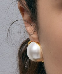 【IRIS 47】contour earring M/コントアー イヤリング M パール