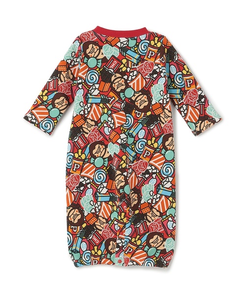 XLARGE KIDS（エクストララージキッズ）の「スナックファニーゴリラ2WAYオール（ロンパース・キッズ・レッド/イエロー・50-70cm）」の6枚目の写真
