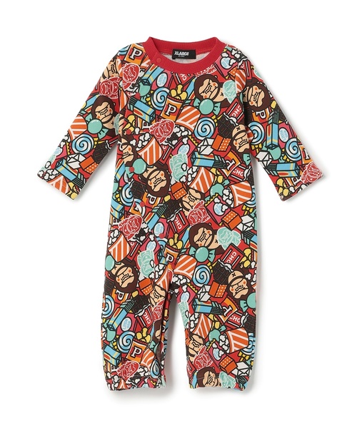 XLARGE KIDS（エクストララージキッズ）の「スナックファニーゴリラ2WAYオール（ロンパース・キッズ・レッド/イエロー・50-70cm）」の7枚目の写真