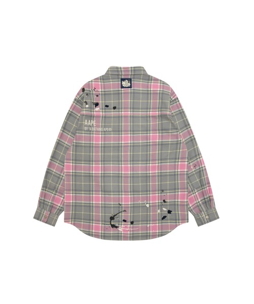 AAPE BY A BATHING APE(エーエイプバイアベイシングエイプ)の「AAPE LONG SLEEVE SHIRTS(シャツ/ブラウス・メンズ・イエロー系その他/ピンク系その他・LARGE/SMALL/MEDIUM/X-LARGE)」の7枚目の写真