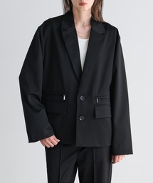 ELLUV（エルブ）の「【ELLUV/エルヴ】ノーブルヘビーTR ショートレングス ジップギミック プライムシングルテーラードジャケット（テーラードジャケット）」