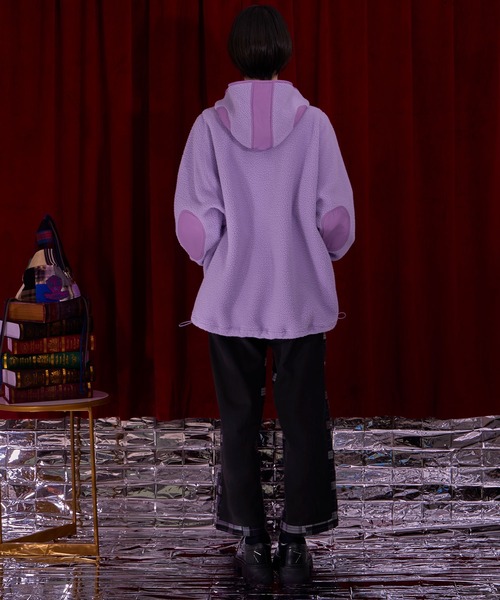 Nora Lily(ノラリリー)の「【Nora Lily】Boa Zip-Up Hoodie(ブルゾン・レディース・ブルー/ベージュ/パープル/ブラック/グレー・FREE)」の22枚目の写真