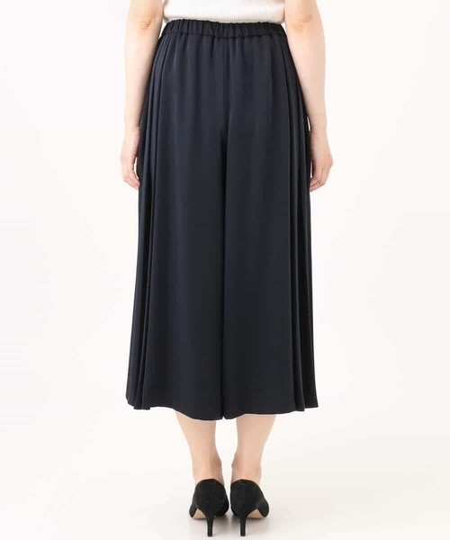 MK MICHEL KLEIN（エムケーミッシェルクラン）の「[撥水/洗える]サイドプリーツツイルワイドパンツ（スラックス・レディース・ネイビー/ブルー・38）」の21枚目の写真
