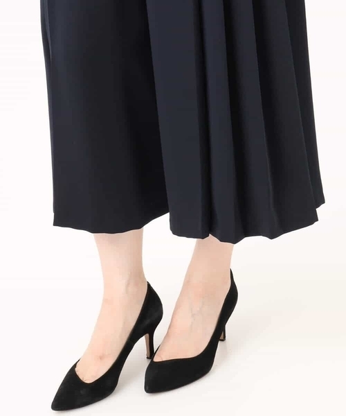 MK MICHEL KLEIN（エムケーミッシェルクラン）の「[撥水/洗える]サイドプリーツツイルワイドパンツ（スラックス・レディース・ネイビー/ブルー・38）」の14枚目の写真