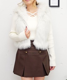 FUN(me Jane)（ファン）の「ファーフードベスト（その他アウター）」