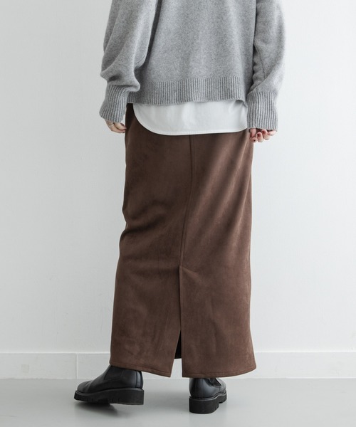 URBAN RESEARCH Sonny Label(アーバンリサーチサニーレーベル)の「ストレッチフェイクスエードスカート(スカート・レディース・キャメル/ブラウン・36/38)」の5枚目の写真