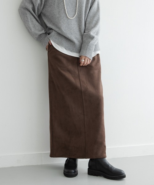 URBAN RESEARCH Sonny Label(アーバンリサーチサニーレーベル)の「ストレッチフェイクスエードスカート(スカート・レディース・キャメル/ブラウン・36/38)」の6枚目の写真