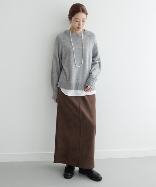 URBAN RESEARCH Sonny Label(アーバンリサーチサニーレーベル)の「ストレッチフェイクスエードスカート(スカート・レディース・キャメル/ブラウン・36/38)」の8枚目の写真