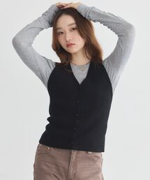ホルターネックニットベスト