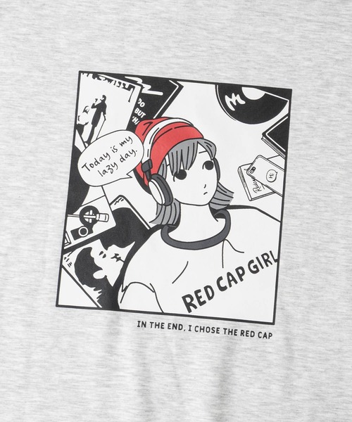Red Cap Girl(レッドキャプガール)の「【a-r】〔RedCapGirl/レッドキャップガール〕ダンボールニット フード切替バックイラストパーカー ストレッチ/シルクタッチ(パーカー・メンズ・アッシュグレー/ホワイト/ブラック/ピンク/グリーン・MEDIUM/LARGE)」の9枚目の写真