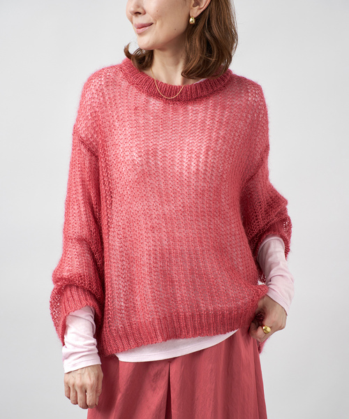 VERMEIL par iena(ヴェルメイユパーイエナ)の「Airy Silk Wool Blend ニット(ニット/セーター・レディース・ホワイト/レッド・FREE)」の17枚目の写真