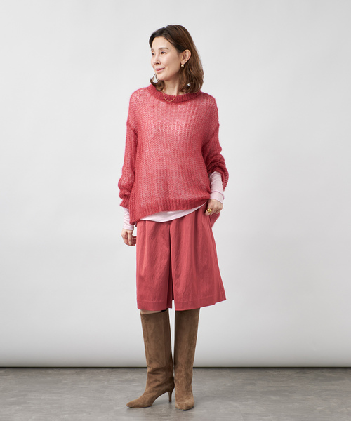 VERMEIL par iena(ヴェルメイユパーイエナ)の「Airy Silk Wool Blend ニット(ニット/セーター・レディース・ホワイト/レッド・FREE)」の18枚目の写真