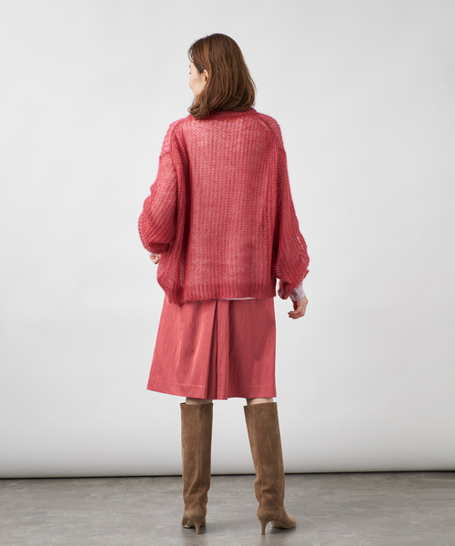 VERMEIL par iena(ヴェルメイユパーイエナ)の「Airy Silk Wool Blend ニット(ニット/セーター・レディース・ホワイト/レッド・FREE)」の19枚目の写真