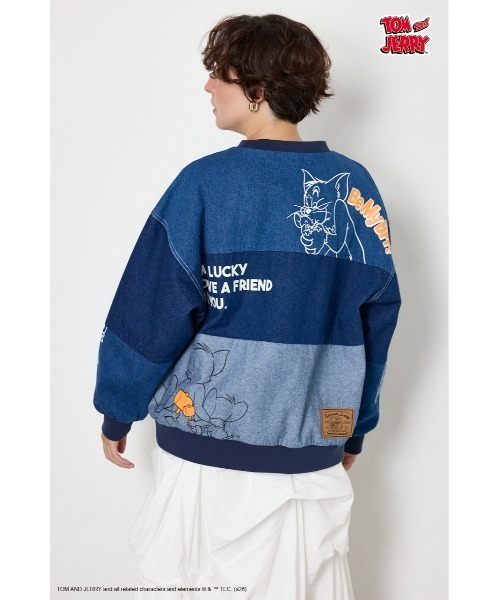 RODEO CROWNS WIDE BOWL(ロデオクラウンズワイドボウル)の「(TOM AND JERRY)カスタムデニムトップス(その他トップス・レディース・ブルー/ブラック・FREE)」の10枚目の写真