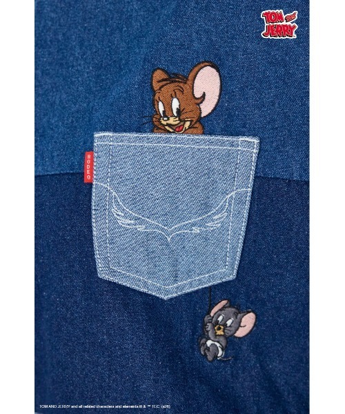RODEO CROWNS WIDE BOWL(ロデオクラウンズワイドボウル)の「(TOM AND JERRY)カスタムデニムトップス(その他トップス・レディース・ブルー/ブラック・FREE)」の17枚目の写真