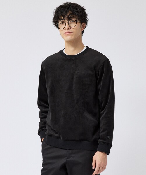 TAKEO KIKUCHI(タケオキクチ)の「マイクロパイル ボンディング プルオーバー(Tシャツ/カットソー・メンズ・ブラック/ネイビー・02/03/04)」の1枚目の写真