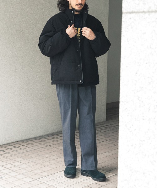 ITEMS URBANRESEARCH(アイテムズ アーバンリサーチ)の「コーデュロイ発熱中綿ハイネックジャケット(ダウンジャケット/コート・メンズ・ネイビー/ブラウン/ブラック・LARGE/MEDIUM)」の8枚目の写真