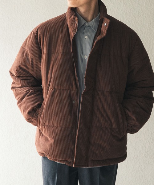 ITEMS URBANRESEARCH(アイテムズ アーバンリサーチ)の「コーデュロイ発熱中綿ハイネックジャケット(ダウンジャケット/コート・メンズ・ネイビー/ブラウン/ブラック・LARGE/MEDIUM)」の13枚目の写真