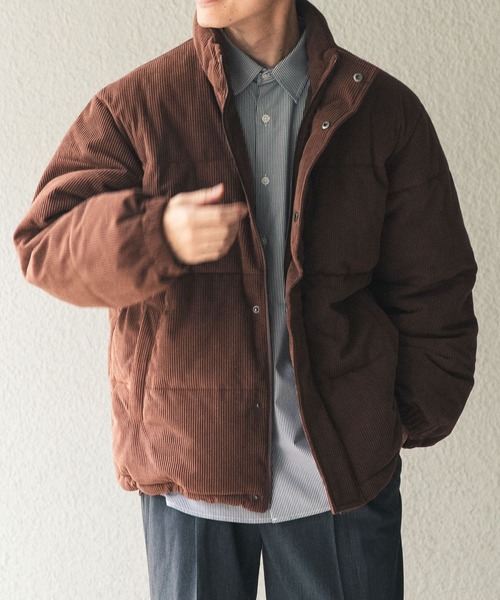 ITEMS URBANRESEARCH(アイテムズ アーバンリサーチ)の「コーデュロイ発熱中綿ハイネックジャケット(ダウンジャケット/コート・メンズ・ネイビー/ブラウン/ブラック・LARGE/MEDIUM)」の16枚目の写真