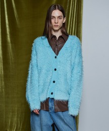 【26WINTER PRE-ORDER】Wave Shaggy Knit Cardigan/ウェーブシャギーニットカーディガン