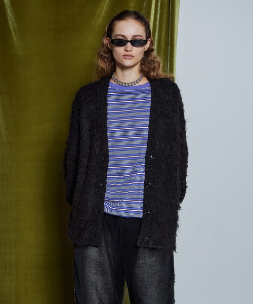 MAISON SPECIAL(メゾンスペシャル)の「【26WINTER PRE-ORDER】Wave Shaggy Knit Cardigan/ウェーブシャギーニットカーディガン(カーディガン/ボレロ・レディース・ブラック/レッド/イエロー/ブルー・FREE)」の1枚目の写真