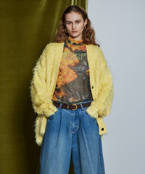 MAISON SPECIAL(メゾンスペシャル)の「【26WINTER PRE-ORDER】Wave Shaggy Knit Cardigan/ウェーブシャギーニットカーディガン(カーディガン/ボレロ・レディース・ブラック/レッド/イエロー/ブルー・FREE)」の18枚目の写真