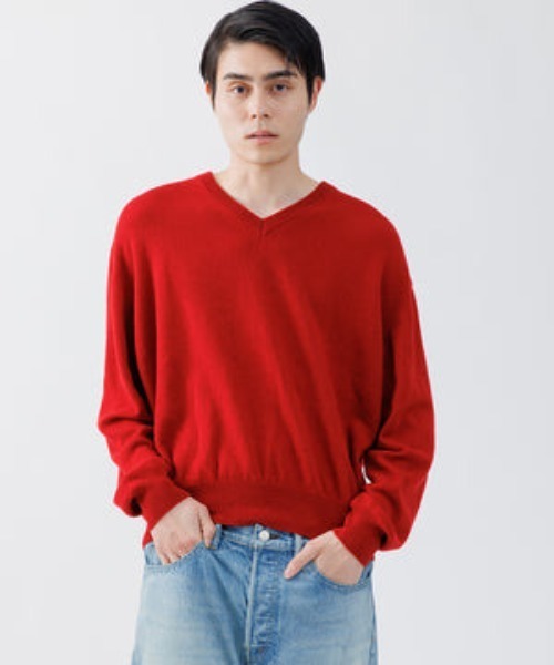 SUBLATIONS（サブレーションズ）の「【SUBLATIONS】CASHMERE V-NECK KNIT 16（ニット/セーター・メンズ・チャコールグレー/グレー/レッド/モカ・FREE）」の18枚目の写真