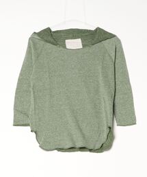 【V::ROOM 】ブイ ルーム/ melange gauze fleece 3/4 hooded pullover
