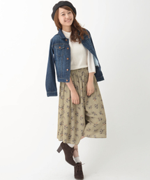 earth music&ecology | 【宮崎あおい着用アイテム】【2016Autumn】フラワープリントギャザースカーチョ(その他パンツ)