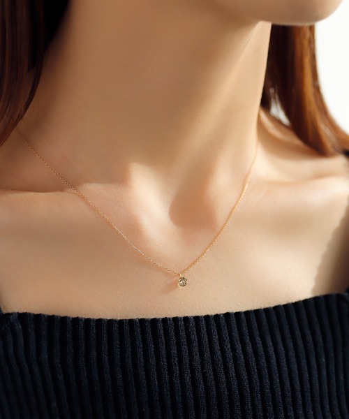 Nudie Diamond・1粒ネックレス[0.3ct]（ネックレス）｜SIENA ROSE（シエナロゼ）