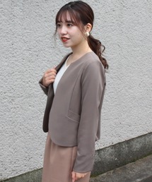 ノーカラーライトジャケット