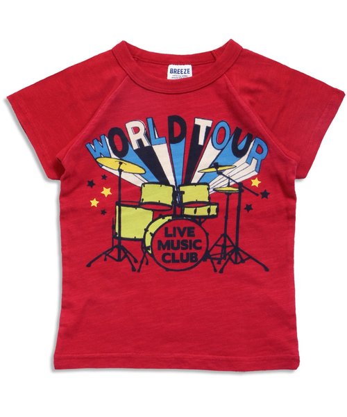 BREEZE(ブリーズ)の「ネット限定バンドTシャツ(Tシャツ/カットソー・キッズ・キナリ/レッド/ブラック・95/120/140/90/80/100/110/130)」の3枚目の写真