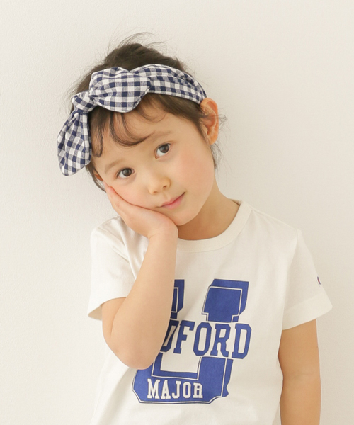 URBAN RESEARCH DOORS（アーバンリサーチドアーズ）の「DOORS レーヨン麻ヘアバンド（その他小物・キッズ・チェック/ネイビー/ベージュ・ONE）」の3枚目の写真