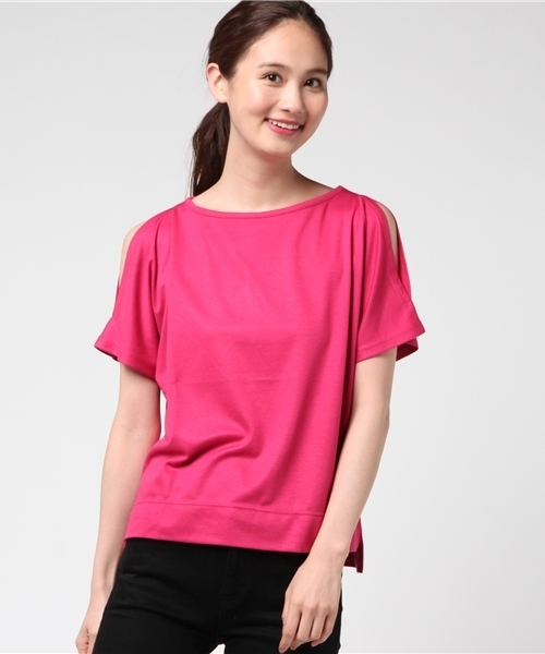 NATURAL BEAUTY BASIC(ナチュラルビューティーベーシック)の「スリットスリーブカットソー(Tシャツ/カットソー・レディース・ピンク系その他/ホワイト系その他/ブラウン・MEDIUM)」の13枚目の写真