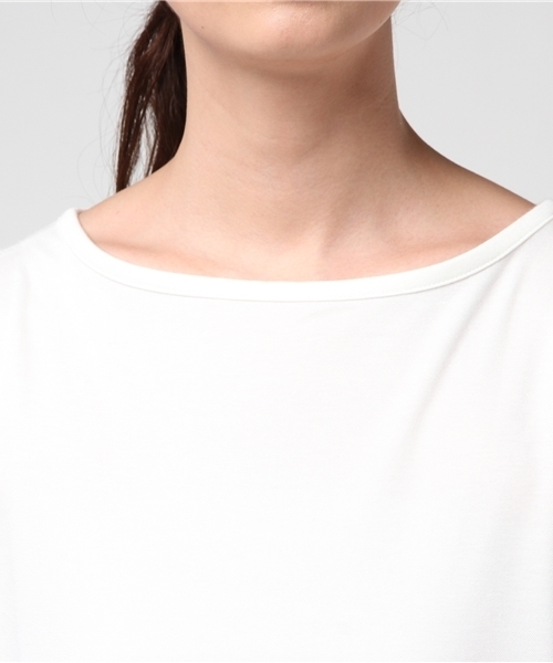 NATURAL BEAUTY BASIC(ナチュラルビューティーベーシック)の「スリットスリーブカットソー(Tシャツ/カットソー・レディース・ピンク系その他/ホワイト系その他/ブラウン・MEDIUM)」の7枚目の写真