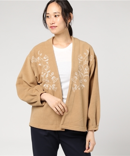 VENCEEXCHANGE(ヴァンスエクスチェンジ)の「リップルフリースアンサンブル(Tシャツ/カットソー・レディース・ライトグレー/ネイビー/ベージュ・MEDIUM)」の13枚目の写真