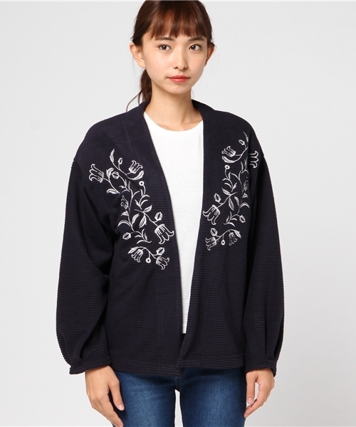 VENCEEXCHANGE(ヴァンスエクスチェンジ)の「リップルフリースアンサンブル(Tシャツ/カットソー・レディース・ライトグレー/ネイビー/ベージュ・MEDIUM)」の8枚目の写真