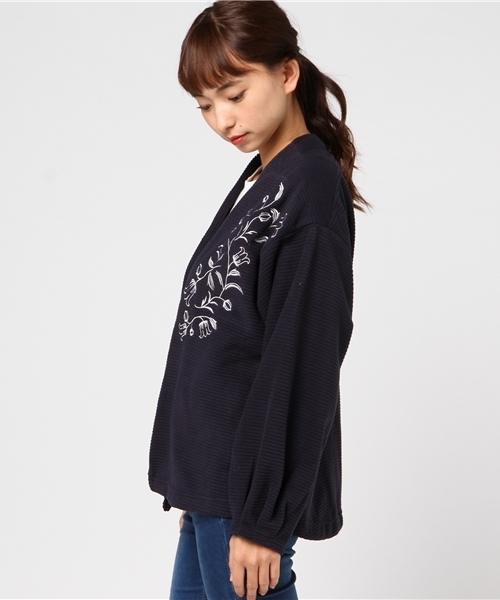 VENCEEXCHANGE(ヴァンスエクスチェンジ)の「リップルフリースアンサンブル(Tシャツ/カットソー・レディース・ライトグレー/ネイビー/ベージュ・MEDIUM)」の10枚目の写真