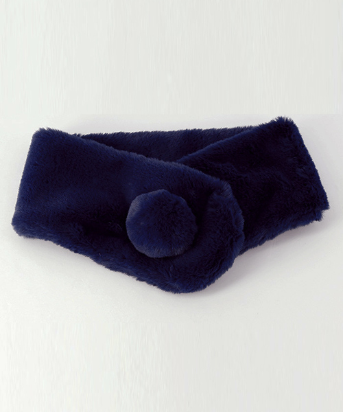 Catherine Cottage（キャサリンコテージ）の「うさぎのしっぽフェイクファーマフラー（マフラー・キッズ・ホワイト/ベージュ/ネイビー/グレー/レッド/ブルー/ミント/ベビーピンク/ライラック/スモークピンク/ピンク系その他・FREE）」の6枚目の写真