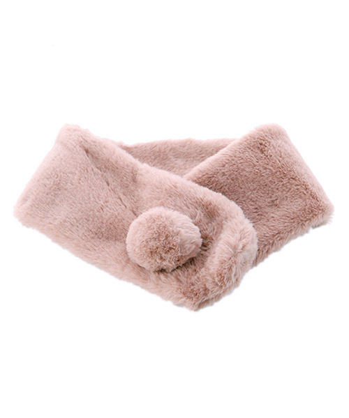 Catherine Cottage（キャサリンコテージ）の「うさぎのしっぽフェイクファーマフラー（マフラー・キッズ・ホワイト/ベージュ/ネイビー/グレー/レッド/ブルー/ミント/ベビーピンク/ライラック/スモークピンク/ピンク系その他・FREE）」の10枚目の写真