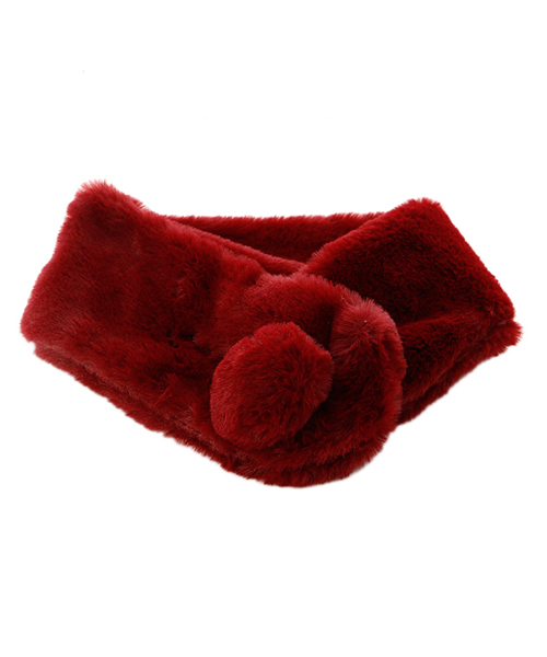 Catherine Cottage（キャサリンコテージ）の「うさぎのしっぽフェイクファーマフラー（マフラー・キッズ・ホワイト/ベージュ/ネイビー/グレー/レッド/ブルー/ミント/ベビーピンク/ライラック/スモークピンク/ピンク系その他・FREE）」の15枚目の写真