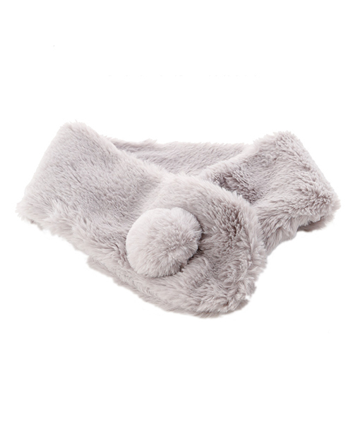 Catherine Cottage（キャサリンコテージ）の「うさぎのしっぽフェイクファーマフラー（マフラー・キッズ・ホワイト/ベージュ/ネイビー/グレー/レッド/ブルー/ミント/ベビーピンク/ライラック/スモークピンク/ピンク系その他・FREE）」の12枚目の写真