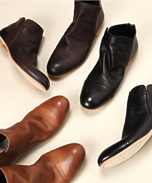 And A（アンドエー）の「Short Back Zip Boots （And A×seesaw）（ブーツ・メンズ・ブラック/ブラウン/ダークブラウン・26cm/27cm）」の13枚目の写真