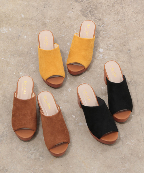 SALON adam et rope'(サロン アダム エ ロペ)の「プラットフォームサンダル(サンダル・レディース・ブラック/ダークブラウン/イエロー・S/M/L)」の6枚目の写真